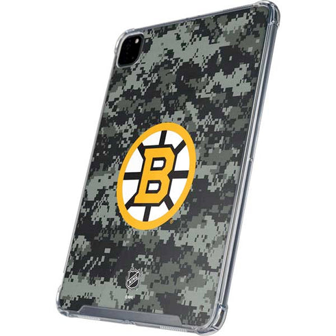NHL Boston Bruins Camo iPad Pro 12.9in (2020) Clear Case